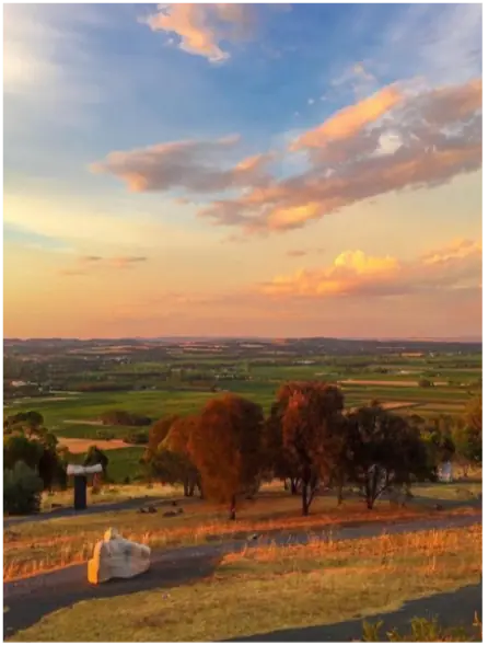 Sunset over the Barossa Valley landscape